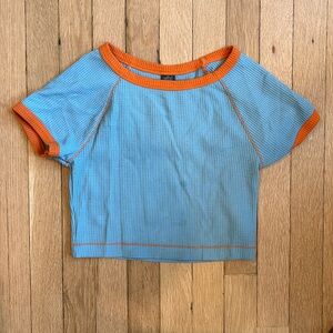 Wild Fable XS crop top - blue and orange.